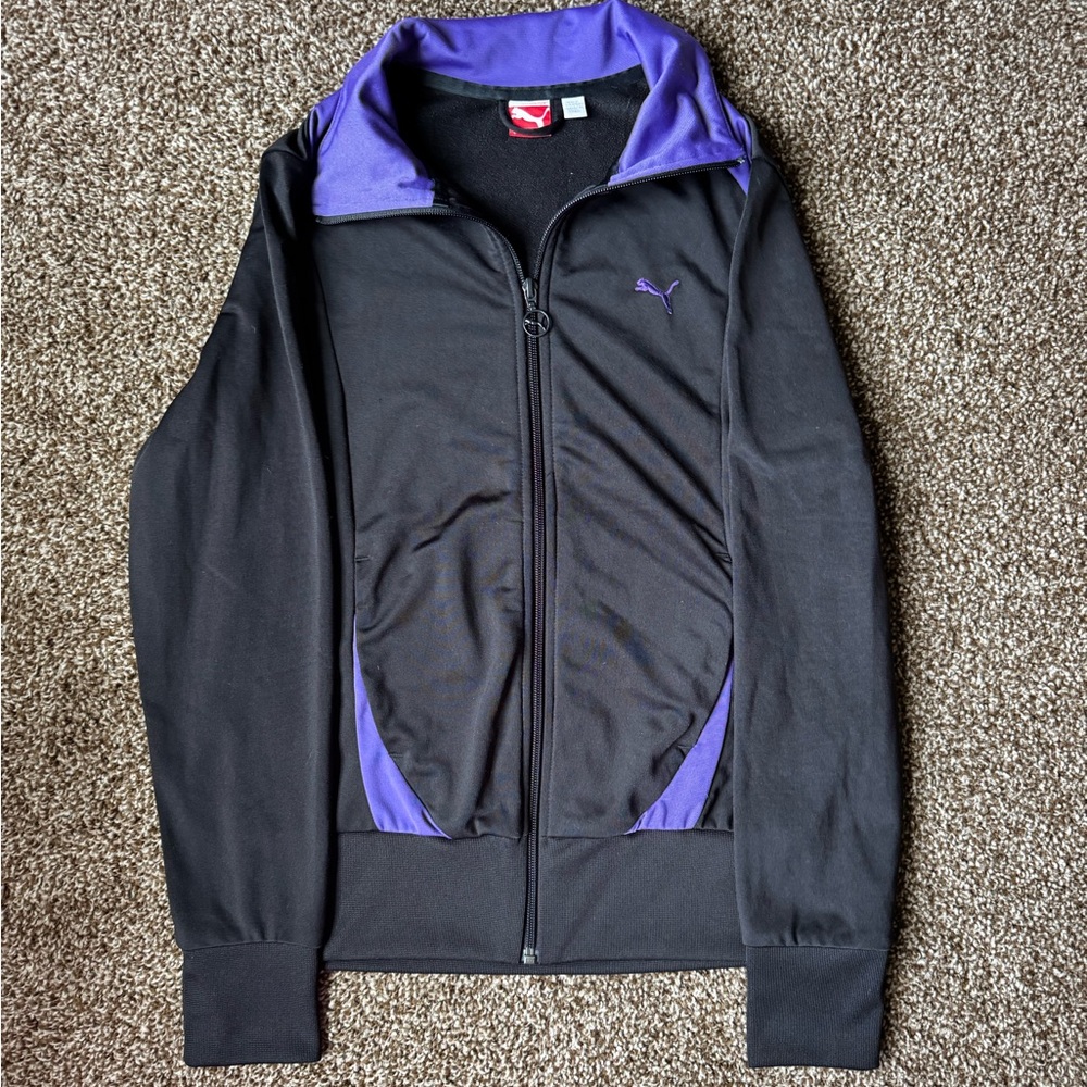 Puma Black and Purple Track Jacket